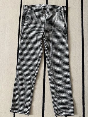 MAX MARA HOUNDSTOOTH BLACK WHITE WOOL PANTS SIZE 29 Foto 1 de 4