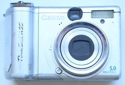 Canon PowerShot A95 5MP Digital Camera Silver NOT WORK FOR PARTS OR REPAIR - Image 1 of 4
