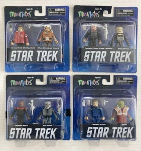 MINIMATES STAR TREK LEGACY COMPLETE SET KIRK KHAN PICARD BORG SISKO ARCHER DOLIM - Picture 1 of 15