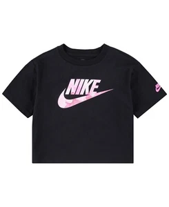 Nike Short Sleeve Boxy T-Shirt Toddler Girls 2T Black Crew Neck Pullover~ - Picture 1 of 13