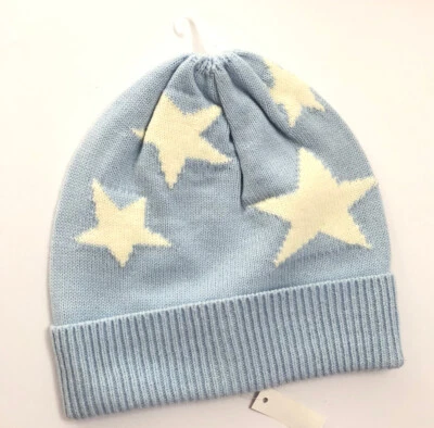 J.Crew Niñas Azul Claro Estrella Tejido Sombrero Mezcla Lana Talla L-XL (16-20) Juventud $26.50 Foto 1 de 4