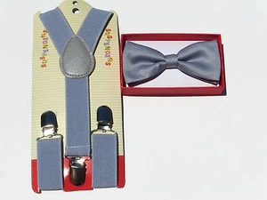 Suspender and Bow Tie Colors Baby Toddler Kids Boys Girls Child SETS USA seller - Picture 1 of 51