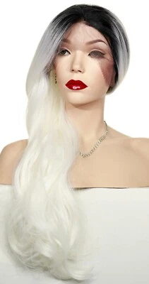 Peluca larga CLR TT1B.WHITE encaje frontal ondas suaves fluidas venta en Estados Unidos 1417 Foto 1 de 4