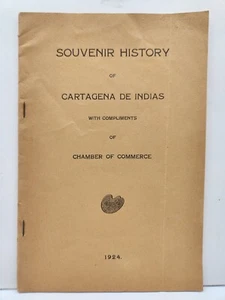 Souvenir Geschichte von Cartagen De Indias Kolumbien altes & neues Geschichtsbuch um 1924 - Bild 1 von 9