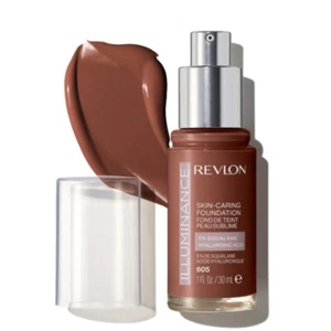 Revlon Illuminance Skin-Caring Liquid Foundation Hyaluronic Acid605 RichMahogany - Picture 1 of 9