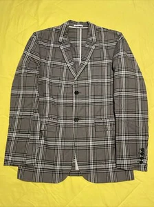 Pre-owned Club Monaco Mens Grey Plaid Blazer Jacket Size M - Picture 1 of 7