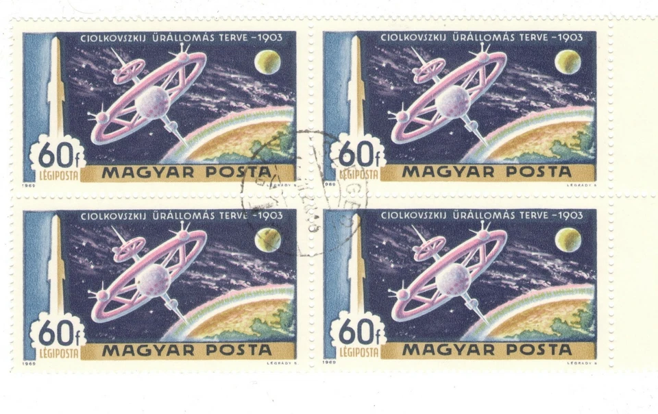 1969 Hungary CTO Block:  To the Moon - Image 1 of 1