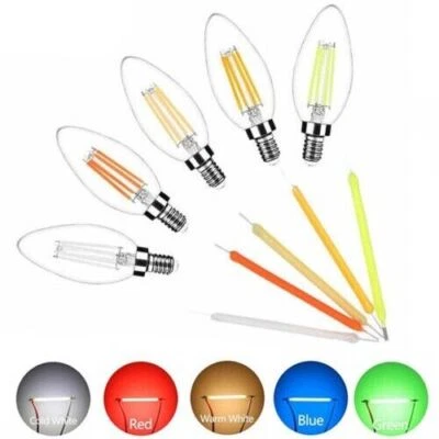 5X Edison Bulb Home Lighting 3V 38mm LED Lamp Filament red/Green/Blue/White/Warm - Image 1 of 4