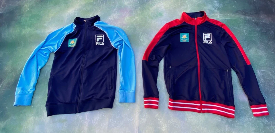Lot of 2 Vintage File BNP Paribas Open Women's Track Jackets Size XXS. - Image 1 of 4
