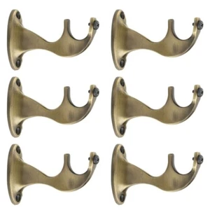 Antique Finish Bracket Rod Heavy Support for Home Curtain Support (Pack of 6) - Picture 1 of 4