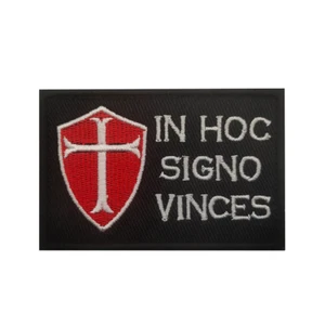 In Hoc Signo Vinces Knights Templar Embroidered Tactical Hook and Loop Morale Pa - Picture 1 of 1