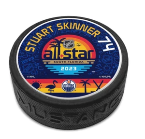Edmonton All Star Game 2023 Florida Hockey Puck Stuart Skinner Oilers - Picture 1 of 1