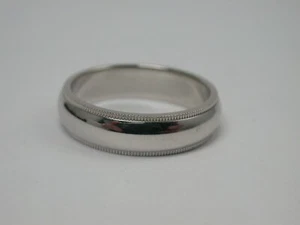 Edler Designer Trau - Ring Platin 950 Tiffany & Co Modell Milgrain 6mm - Bild 1 von 11