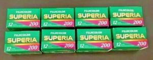 Lot of Eight (8) FujColor Superia 12 Exp. CA135 200 Film For Color Prints (NEW) - Picture 1 of 4