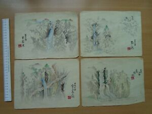 Original Japanese Woodblock Print.KEGON TAKI,NIKKO+3 other waterfall prints.