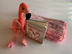 Paisley Pink Flamingo Crochet Baby Blanket 3 Piece Gift Set
