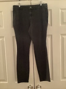 Nic + Zoe Women's Size 12 Black Knit Denim Stretch Leggings Jeans - Picture 1 of 5