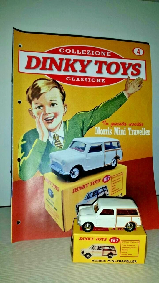 MORRIS MINI TRAVELLER -197- CON FASCICOLO ATLAS DINKY TOYS SCALA 1 : 43  - Immagine 1 di 1