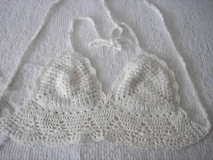 SHEIN Crochet Bra Bikini cut Bathing Suit Top Sz XL - Picture 1 of 4