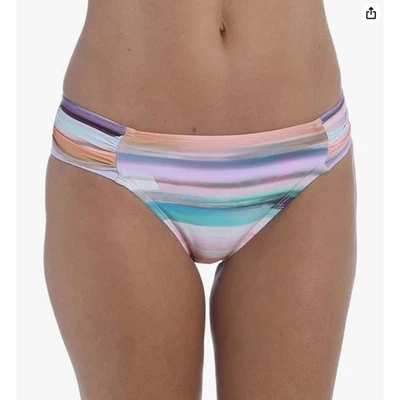 La Blanca Women's Side Shirred Ocean Tides Bikini Bottom Size 8 Multicolor NWT - Image 1 of 4