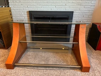 Bell'o 电视和立体声支架 - 樱桃棕色。 意大利制造 — 第 1/4 张图片