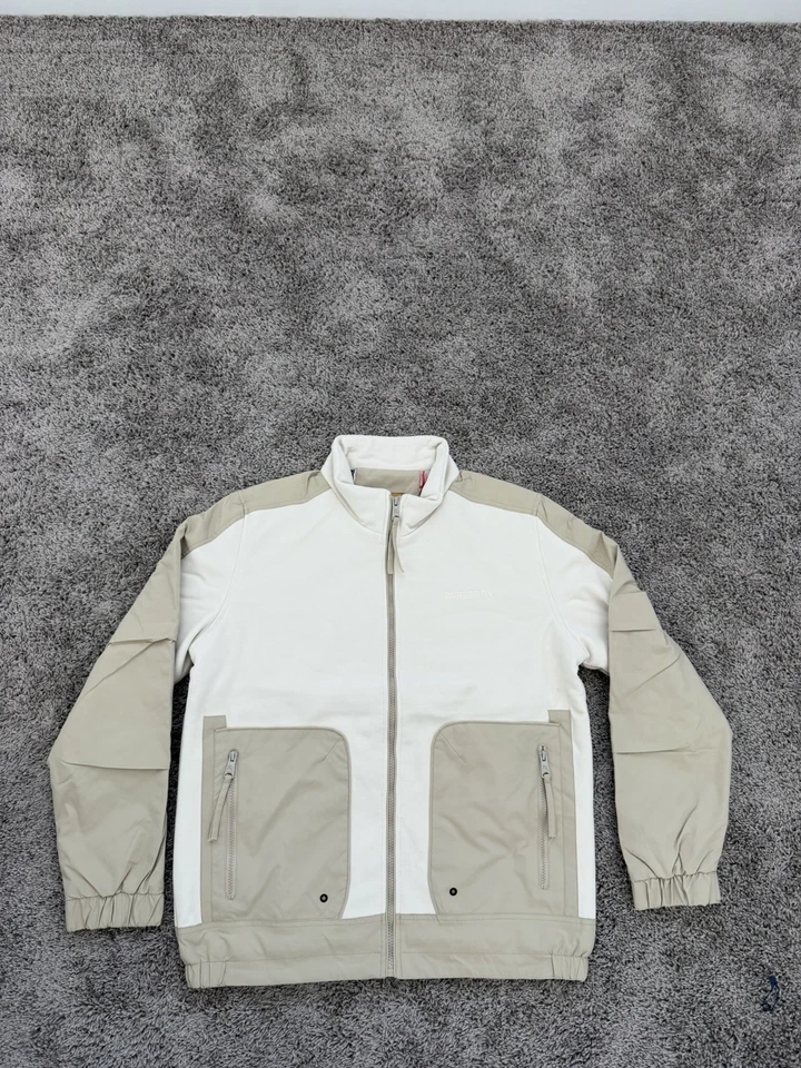Chaqueta con cremallera para hombre BURBERRY LONDON en blanco crema XL Foto 1 de 4