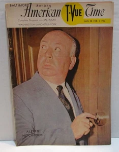 Baltimore American T-Vue Time 1962 Alfred Hitchcock on cover - Picture 1 of 1