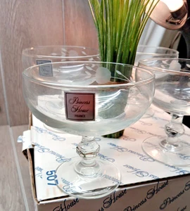 Princess House Heritage Kristall Fuß Dessert Obst Cocktail Gläser 8 Unzen 4 Stück - Bild 1 von 9