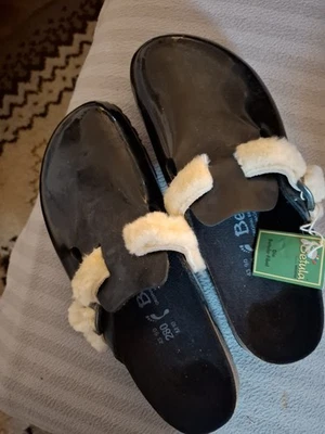 Betula by Birkenstock Damen Sandale ,Clog,Pantolette, Gr.43 Schwarz Lack, Neu - Bild 1 von 2