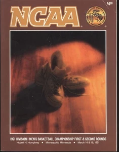 Torneo NCAA 1991 Baloncesto Masculino Regional 1ª y 2ª Rondas Programa - Imagen 1 de 3