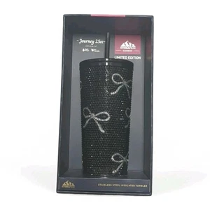 Limited Edition Hydrapeak Edelstahl schwarz Bling Bow 25oz Becher NEU - Bild 1 von 4