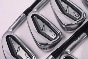 Ping G730 Irons / 5-PW+GW+50° / Green Dot / Senior Flex UST Recoil Dart 65 - Picture 1 of 7