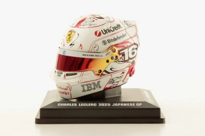 Helmet Charles Leclerc Japan GP 2025 150th GP 1:5 scale m 1:5 LOOKSMART LSHEL012 - Immagine 1 di 1