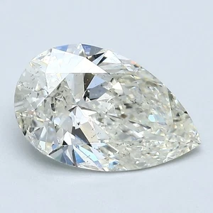 Pear Cut 1.70 CT Certified GIA Natural Mined Diamond Loose K color SI2 clarity - Picture 1 of 2