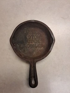 MINI CAST IRON ADVERTISING FRY PAN FROM ALPINE MOTOR LODGE MACON, GA. - Picture 1 of 4