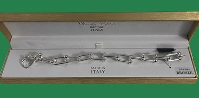 "Pulsera MIA Fiore Dyadema Bronce 8"" Pulgadas Eslabón U Italia Con Caja Nueva" Foto 1 de 4