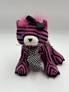 Ganz Webkinz Rockerz Cat HM5105 Punk Princess With Neck Tie Plush NO CODE RARE!! - Picture 1 of 9