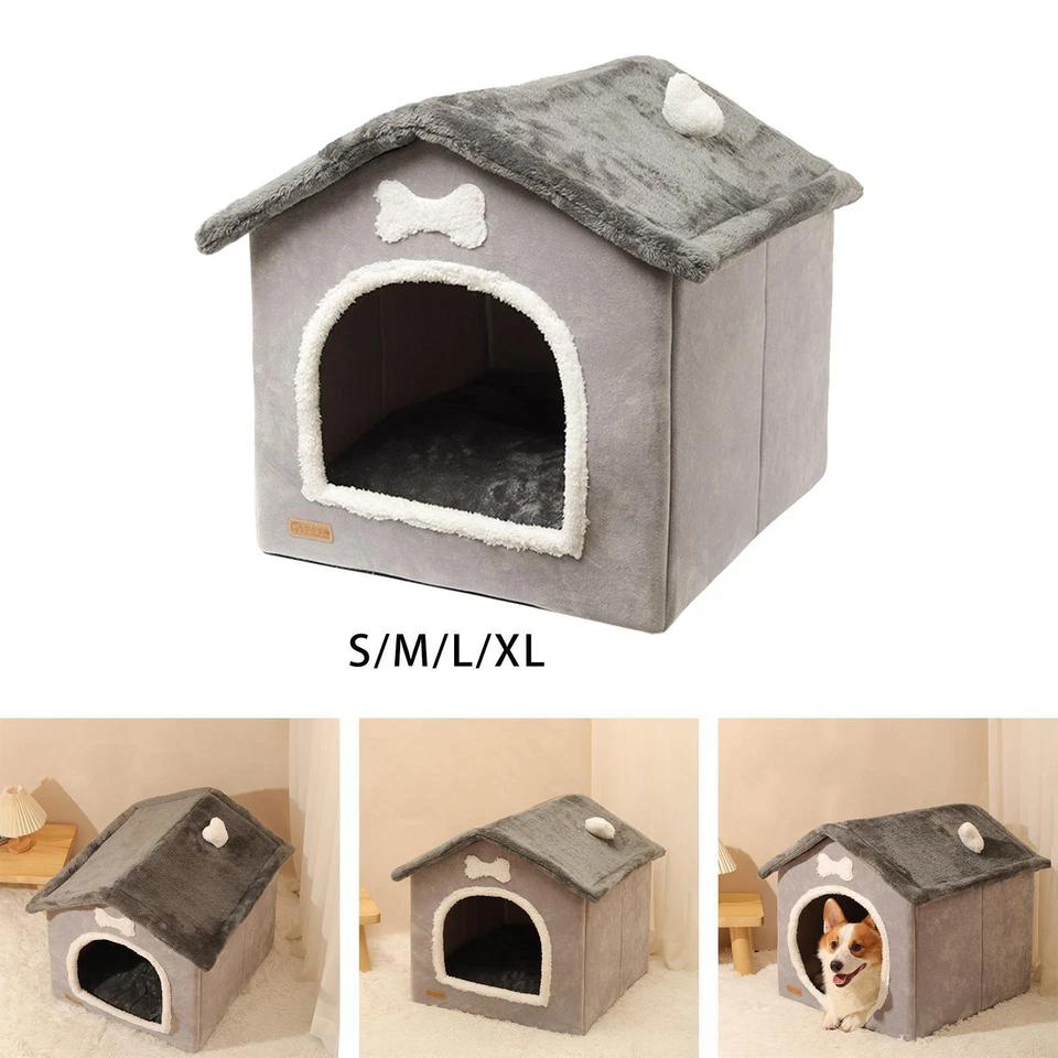 Dog Bed House Semienclosed Warm Nest Anti Slip Bottom Dog Sleeping Bed Basket - image 1 of 1
