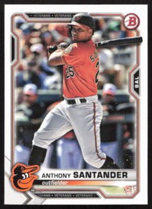 2021 Bowman   Anthony Santander #3 Baltimore Orioles