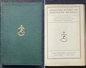 1927 Selected Papers of Bertrand Russell 1st Ed. / Special Intro by the Author - Imagen 1 de 7