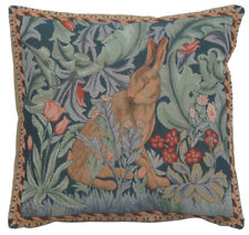Rabbit as William Morris 2 French Tapestry Cushion Pillow Cover Fine Art Decor a - H 14 X W 14(medium)