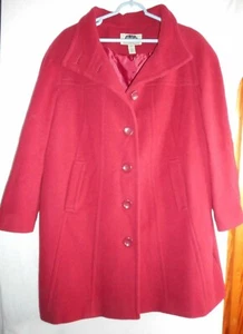 Brick Red Woman's Wool blend Lined Coat Size 20P Mark Reed - Picture 1 of 4
