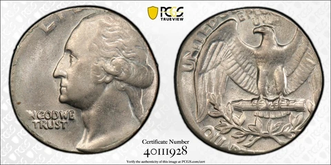 1965-98 Washington Quarter, Mint Error Struck On 10C Planchet! Cover