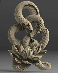 Modelo 3D STL LOTO DE SERPIENTE para enrutador CNC Aspire Artcam grabadora tallada impresión 3D - Imagen 1 de 1