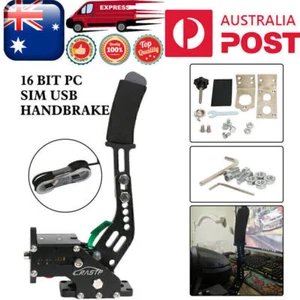 AU 16Bit Racing Handbrake USB Hand Brake With Clamp For PC Game G920 Sim Rig New - Picture 1 of 12