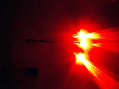 3 RED LED LIGHTS + AUTO DIMMING MODULE - LGB G O 027 ON30 HO SCALE TRAIN SCENARY - Image 1 of 4