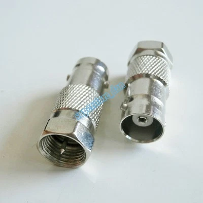 BNC Female to F Male RF Coaxial Adapter Connector Converter for CCTV Antenna TV - Image 1 of 4