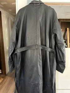 Long Men's Leather Jacket - Picture 1 of 4