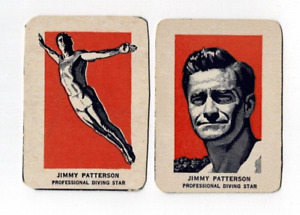 1952 Wheaties Jimmy Patterson Portrait & Action Hand Cut Diving Star