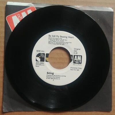 STING Be Still My Beating Heart DJ PROMO 45 7" POP ROCK Record Vinyl Records Foto 1 de 2